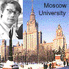 Biographical sketch. The icon shows Alma Mater - main building of Moscow State University